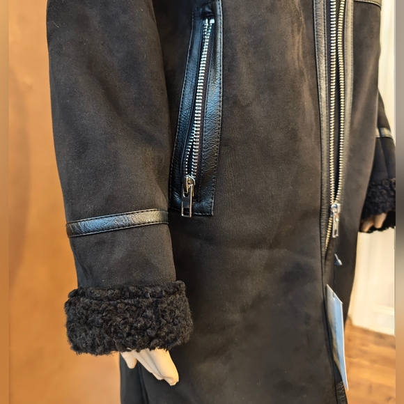 ❤️ LAST size S ZARA LONG FAUX SUEDE COAT - Picture 7 of 14